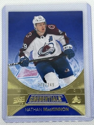 2021-22 upper deck credentials Nathan MacKINNON /249 - Image 1 of 2
