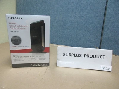 NETGEAR CM1000 8A5871 ULTRA-HIGH SPEED CABLE MODEM,NET CM1000-100NAS-NEW IN BOX - Image 1 of 4