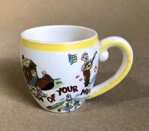 Tazza vintage fiaba misteriosa "Indovina chi c'è in fondo alla tua tazza?" di NASCO - Foto 1 di 8