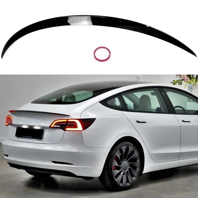 Alerón trasero para maletero Tesla Model 3 2017-2023 aspecto negro brillante 48,2"" Foto 1 de 4