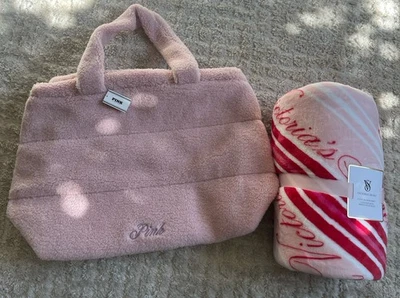 Victoria’s Secret Rosa Difuso Acogedor Bolso y Manta Nuevo 2025 Regalo Foto 1 de 3