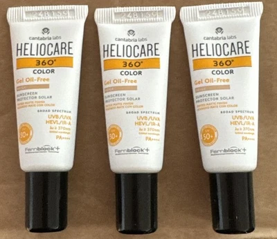 Cantabria Labs Heliocare 360 Gel Oil Free Sunscreen Spf50 Beige 3x 3ml - Image 1 of 2