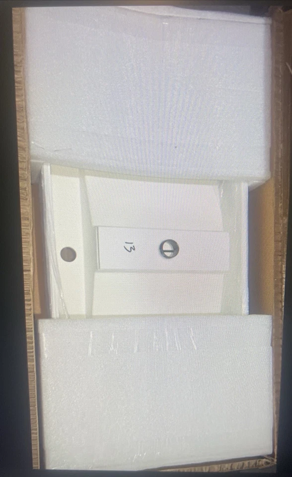 Matte White Wall-Mount Floating Sink Solid Surface Stone Resin Bathroom - Image 1 of 4