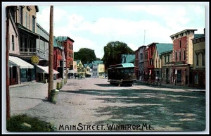 Postkarte HAUPTSTRASSE. WINTHROP ME F76 - Bild 1 von 2