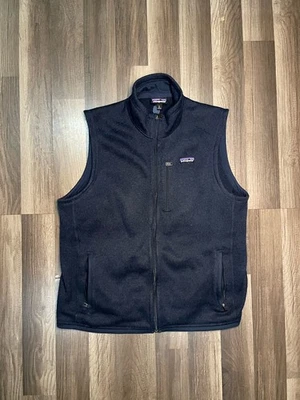 Patagonia Better Sweater Vest Full Zip Fleece Men’s Dark Blue Outdoor Logo Sz L - Image 1 of 4