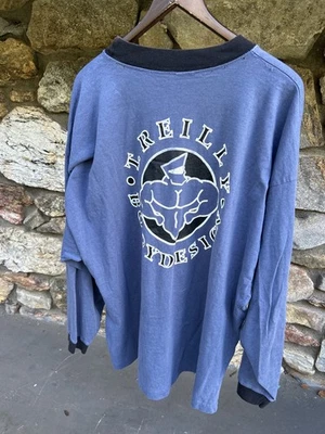 复古 Gold's Gym XXL 男式圆领运动衫美国白色红色 80 年代 90 年代 — 第 1/4 张图片