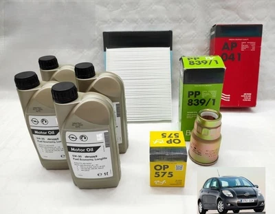 KIT TAGLIANDO TOYOTA YARIS P9 (2005-2011) 1.4 D-4D DIESEL 66 KW 4L 5W30 + FILTRI - Image 1 of 4
