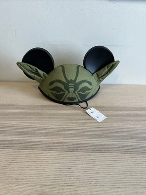 Boné oficial Star Wars parques da Disney Yoda orelhas de Mickey Mouse com etiqueta - Imagem 1 de 4