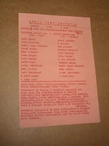 Herts Free Festival  1973 Flyer (Pete Brown/Alan Ginsberg/Lol Coxhill) - Picture 1 of 2