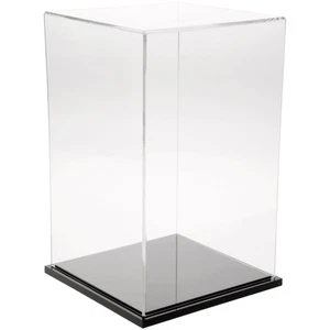 Plymor Clear Acrylic Display Case with Black Base, 7" W x 7" D x 11" H - Picture 1 of 1