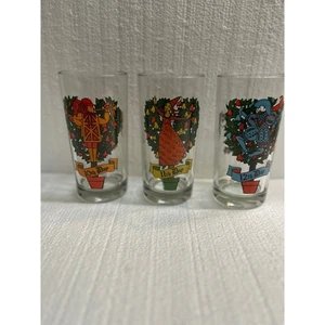 Vintage 12 Days of Christmas große Gläser 3er Set Holiday Collection - Bild 1 von 2