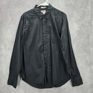 Levis Strauss schwarz Slim Fit Langarm Button Down Baumwolle Herren Hemd Large - Bild 1 von 6