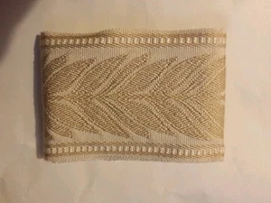 PASSEMENTERIE HOULES GALON IMPERIALE CREME/NOISETTE  0.55 M X 75 MM - Foto 1 di 3