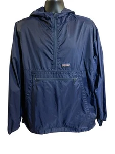 Pullover con capucha vintage Jansport cortavientos 1/2 cremallera para hombre talla XL azul nailon - Imagen 1 de 8