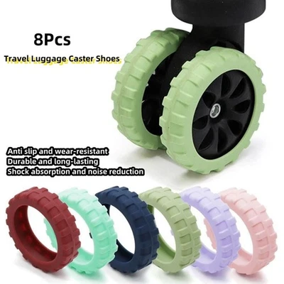 8PCS/Set with Silent Sound Travel Luggage Caster Shoes  Luggage - Image 1 of 4