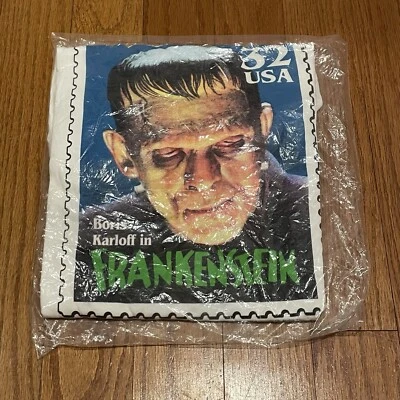 Vintage NOS 90s Classic Monsters Stamps Frankenstein Graphic T-Shirt Youth L/XL - Image 1 of 4