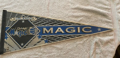 Orlando Magic Full Size Felt Pennant 12x30 Vintage 1990's NBA Cover