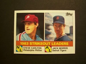 1984 Topps Baseball #136 '83 STRIKEOUT LEADERS (Carlton/Morris)-MT! WOW! L@@K! - Picture 1 of 1