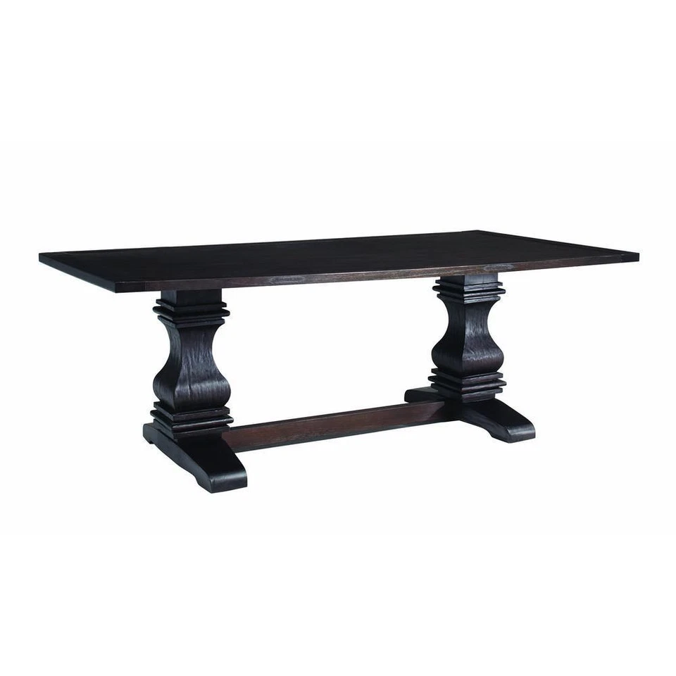 Parkins Double Pedestals Dining Table Rustic Espresso - Image 1 of 1