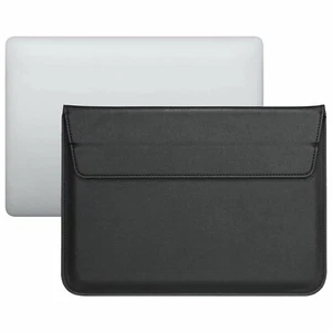 For MacBook Air/ Pro AMZER PU Leather Envelope Design Bag with Stand - Black - Picture 1 of 25