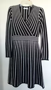 Calvin Klein Women's Sweater Dress Black Striped Size Small - Picture 1 of 3