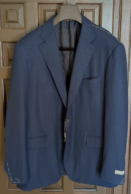 CANALI Kei Cashmere Blend Sport Coat Jacket, Navy, Size 52 R (62 EU) Fits 50 R - Image 1 of 4