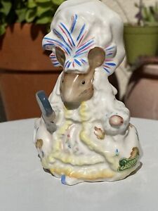 Beswick Beatrix Potter 'Lady Mouse from Taylor Gloucester'  BP2 Gold oval stamp