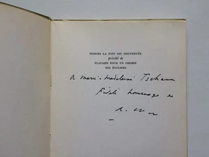 René CHAR " Dehors la nuit est gouvernée " E.O. NUM. avec ENVOI, GLM 1971 - Imagen 1 de 3