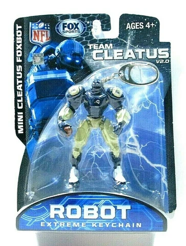 NFL Fox Sports Mini Cleatus Foxbot  RAMS 3" Team  Robot Extreme Keychain Cover