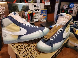 NUOVE sneakers uomo taglia 8 NIKE BLAZER metà 77 Armory Navy Summit bianche DH4505-400 - Foto 1 di 14