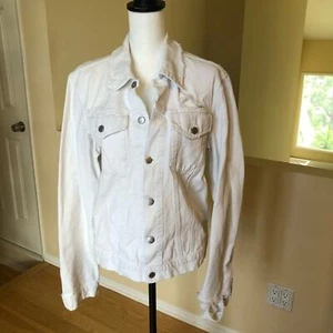 Helmut Lang couture distressed white denim jacket. - Picture 1 of 7