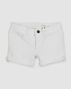 $42 DL1961 Girl's Kids White Piper Cotton 5-Pocket Stretch Denim Shorts Size 12 - Picture 1 of 2