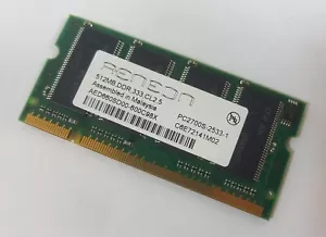 DDR1 PC2700 512MB Aeneon AED660SD00-600C98X Notebook-Arbeits-Speicher RAM - Bild 1 von 1