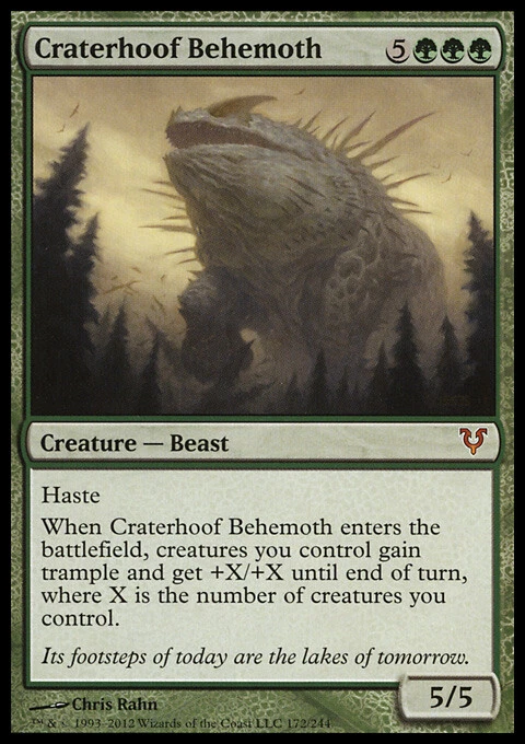 Craterhoof Behemoth X (1) Avacyn Restored Excellent up to Near Mint _  4RCards - Image 1 of 1