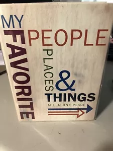 SLIP IN POCKETS “MY FAVORITE PEOPLE PLACES & THINGS" 100 PICTURE PHOTO ALBUM - Picture 1 of 2