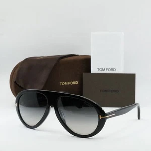 TOM FORD FT0988 01B Shiny Black/Gradient Smoke 60-15-140 Sunglasses New Authe... - Picture 1 of 6