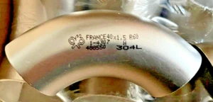 VA 90 Grad Bogen 40 x 1,5mm Material 304L - Bild 1 von 1