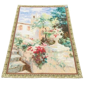 Floral Urn on Stone Arch Grande Tapestry Wall Hanging ~ Artist, Vail Oxley - Picture 1 of 2