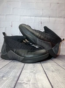Nike Air Jordan 15 XV Retro Stealth Black Shoes 317111-061 Men’s Size 12.5 GOOD - Picture 1 of 11