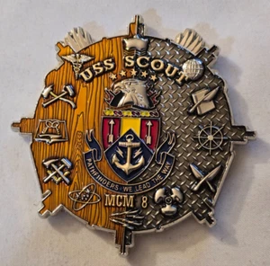 US Navy USS Scout MCM 8 First Class Petty Officers Association Challenge Coin - Bild 1 von 4