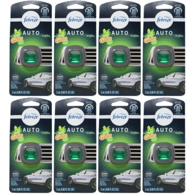 Pack of 8x Febreze Auto Car Vent Clip Air Freshener, Gain Original, 1 Count - Image 1 of 3