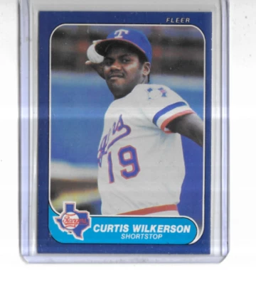 1986 Fleer #577 Curtis Wilkerson Texas Rangers - Image 1 of 2