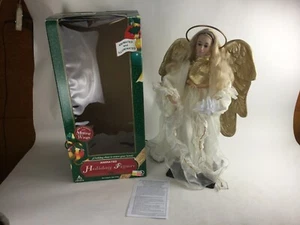 1999 Holiday Creations 25" ANIMATED LIGHTED CHRISTMAS ANGEL w LARGE MOVING WING - Picture 1 of 3