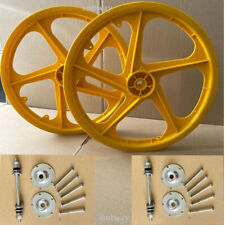 BMX Bicycle 20" PVC Sport Rim Complete (Yellow) Wheelset Hub Set- DHL EXPRESS