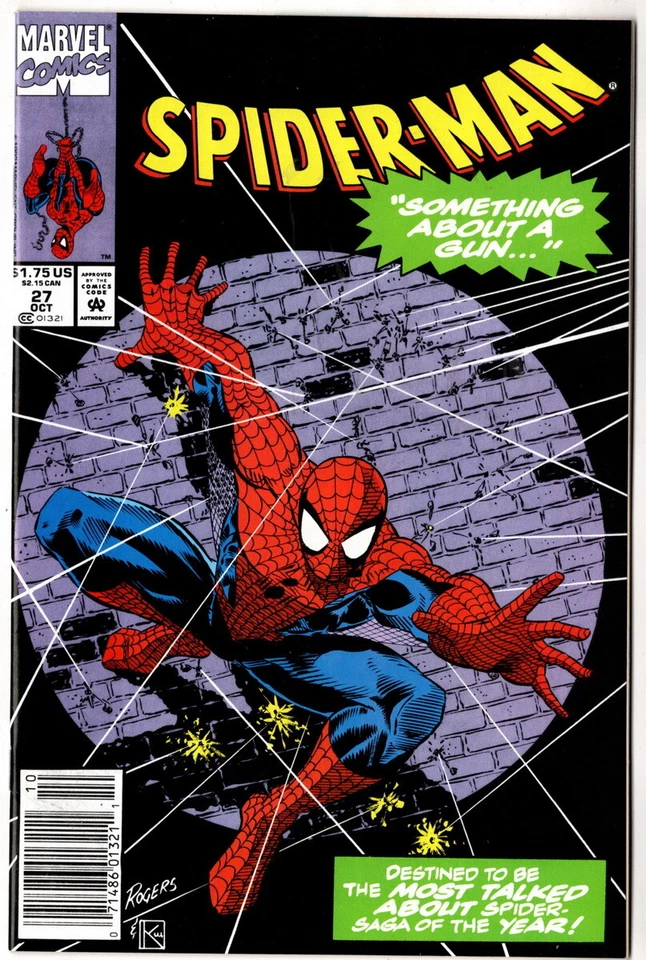 Spider-Man, #27, Oct. 1992, "Something about a Gun..."  HIGH GRADE - Image 1 of 2