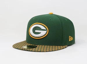 New Era 59Fifty Men Boys Hat Green Bay Packers 2017 On Field Sideline Fitted Cap - Picture 1 of 5
