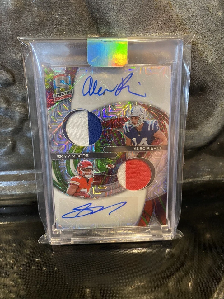 2022 Panini Spectra Skyy Moore Alec Pierce Rookie Meta Patch Autograph 6/10 - Image 1 of 2