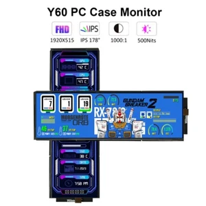 12.6'' 1920*515 Portable Monitor Display Screen HDMI For DIY Y60 PC Case AIDA64 - Picture 1 of 9