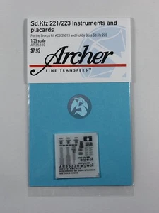 Instrumentos y carteles Archer 1/35 Sd.Kfz.221/223 (Bronco/Hobby Boss) AR35330 - Imagen 1 de 1