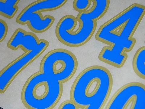 UCLA BRUINS Football Helmet Numbers "LA Nights" Decals 2" FULL Size 3M 20MIL Cover